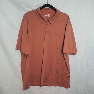 Duluth Trading Co Mens XL Polo Shirt Short Sleeve Pocket Orange Work Comfort Top